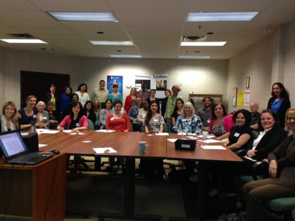 Staff from St. John’s Rehab and the Aphasia Institute during one of their Stroke Care Observership sessions.  